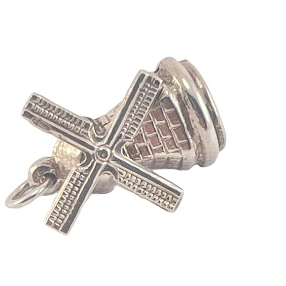 Sterling Silver Mechanical Windmill Charm Sterling Silver Vintage - Picture 7 of 7